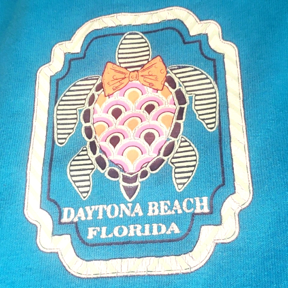 Vintage Southern Charm Turtle T-shirt Daytona Beach, Florida T-shirt size